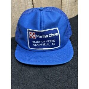 Vintage Purina Chow Snapback Hat/Cap Grainfield Kansas Heinrich Feeds